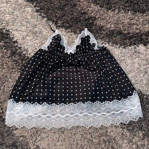 Victoria’s Secret polyester/nylon lacey topper like new Size L